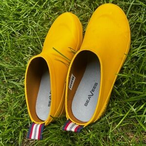 SeaVees yellow bodega slip on waterproof clogs